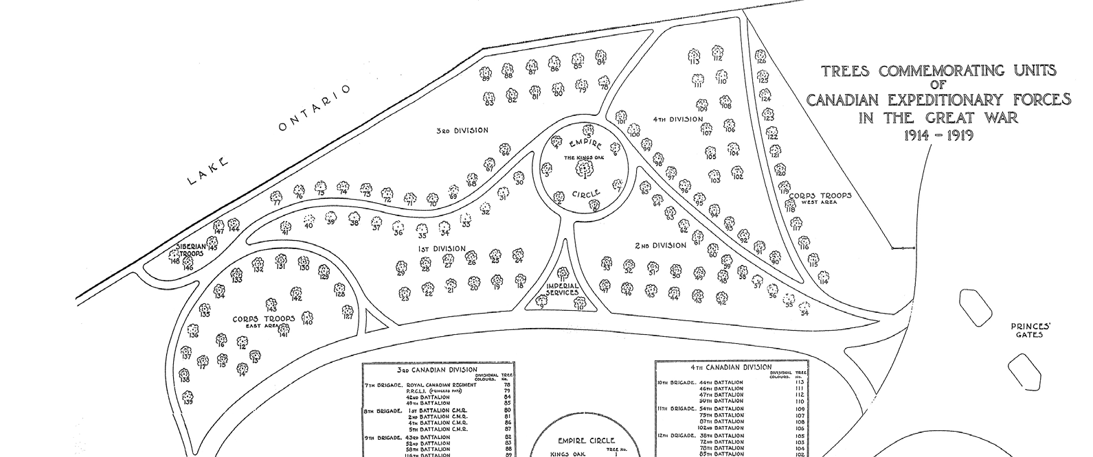 Coronation Park plan map