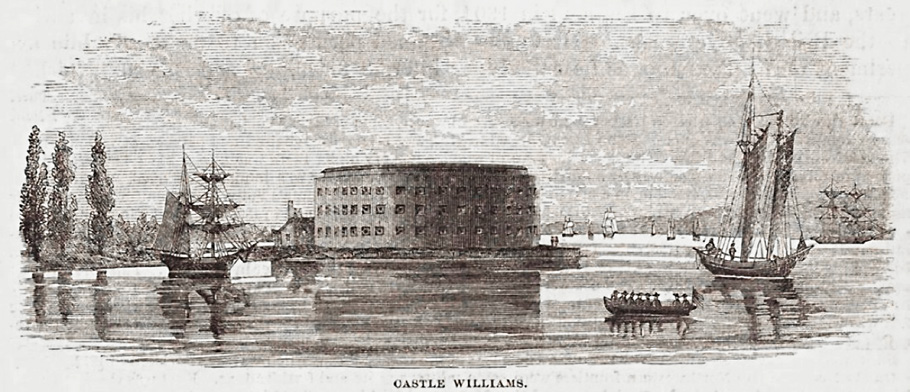Castle Williams fortification in New York harbour