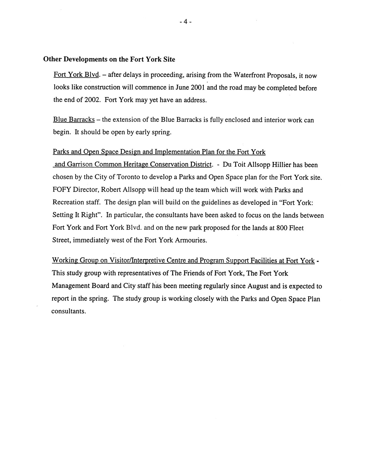 Image from Other Developments on the Fort York Site, p. 4 of December 2000 (Vol 5, No 0).
