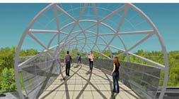 Image from Connecting Communities: The Fort York Pedestrian And Cycle Bridge, p. 8 of December 2007 (Vol 11, No 4).