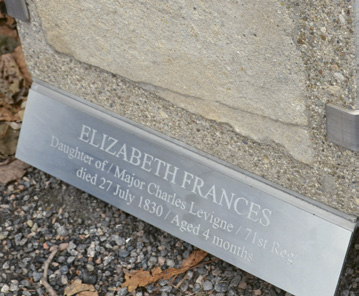 Row of gravestones in Victoria Memorial Square