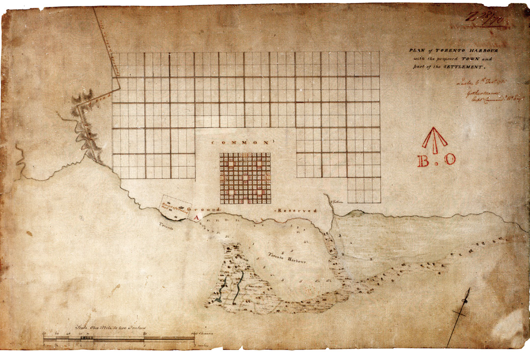 Gother Mann's 1788 Plan of Toronto Harbour