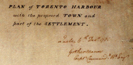 Detail of Mann's map title block