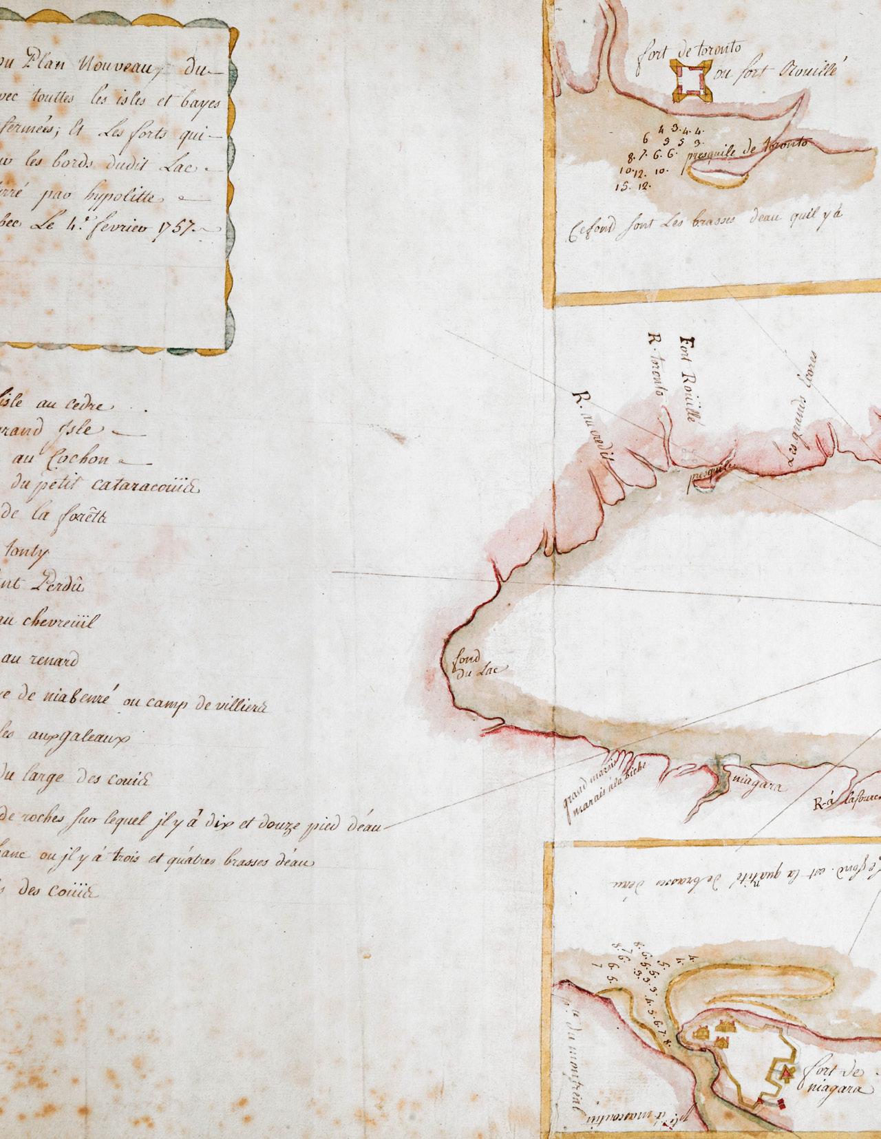 Detail of Laforce map showing Toronto area