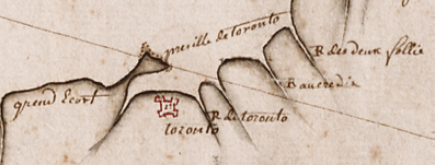 Toronto area detail from Labroquerie map