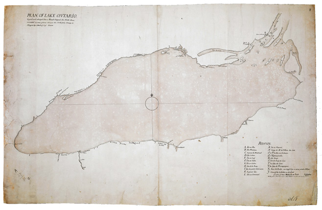 Dietrich Brehm Plan of Lake Ontario, c.1760