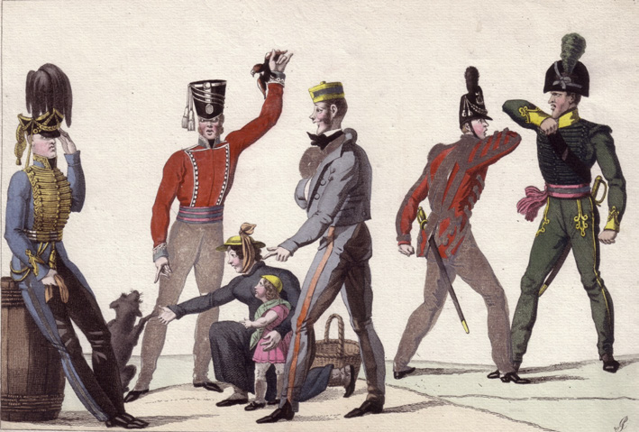 Soldiers of the English army, 1815