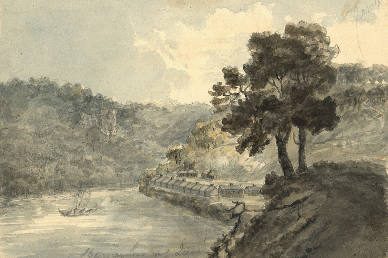 Barracks at Queenston watercolour