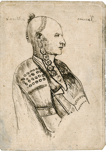 Miami Chief P'Koum-Kwa etching
