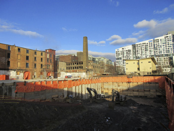 Rendering of National Casket factories and West condominiums