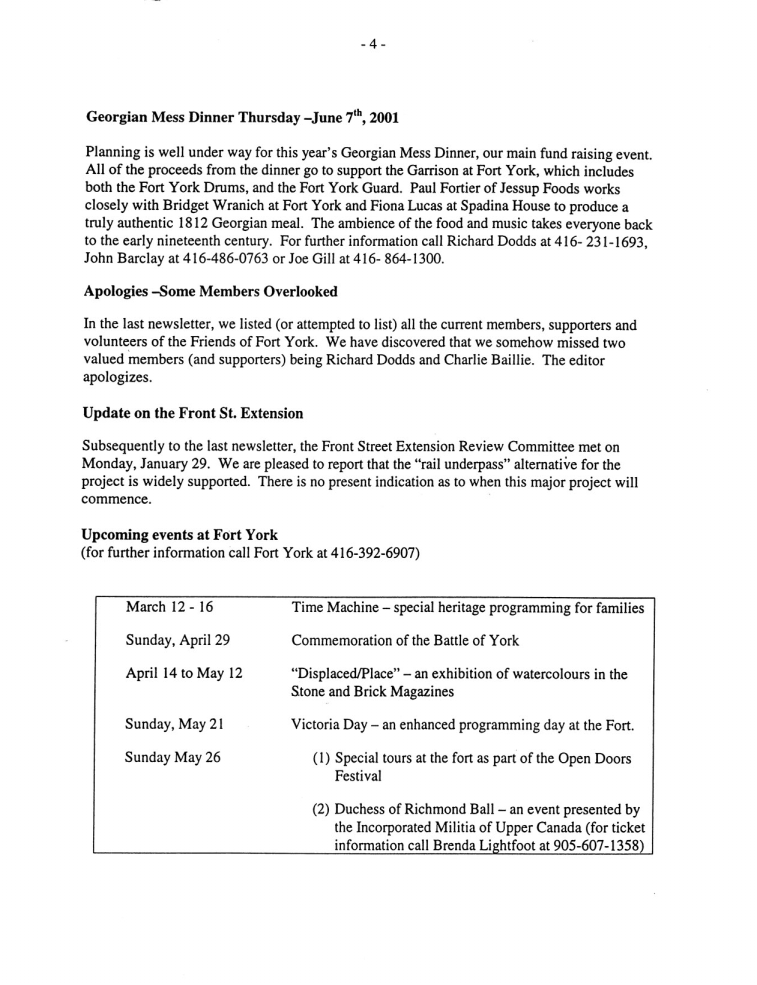Image from Georgian Mess Dinner Thursday – June 7th, 2001, p. 4 of February 2001 (Vol 6, No 0).