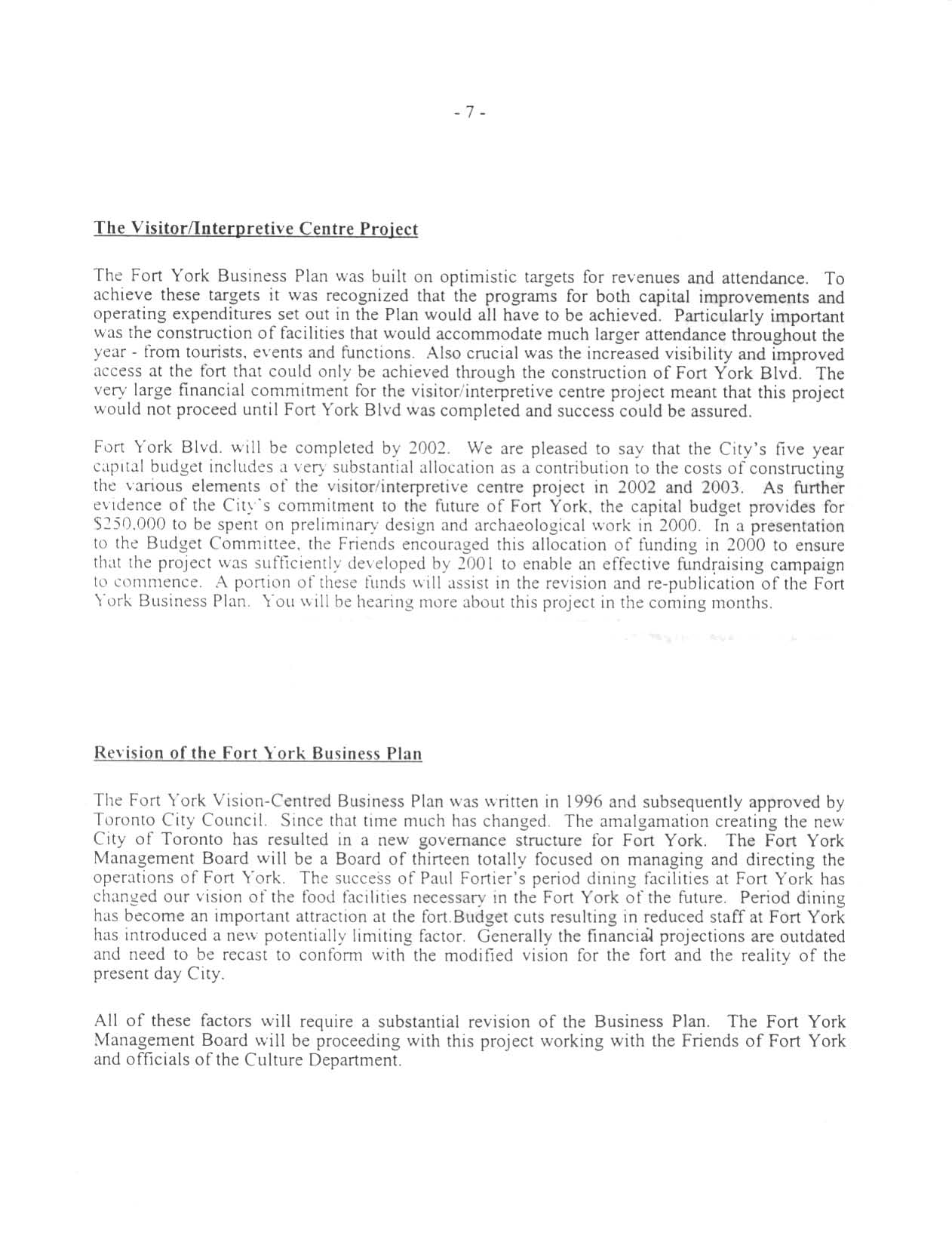 Image from The Visitor/Interpretive Centre Project, p. 7 of January 2000 (Vol 5, No 0).