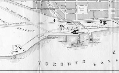 Image from How The Railways Strangled Fort York, p. 2 of July 2007 (Vol 11, No 2).