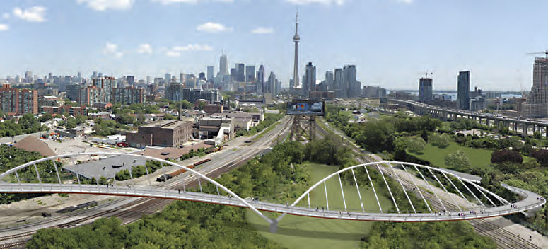 Image from Fort York Bridge Postponed, p. 2 of July 2011 (Vol 15, No 2).