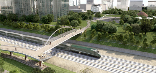 Image from Fort York Cycling and Foot-Bridge Proposals Unveiled, p. 12 of July 2015 (Vol 19, No 2).