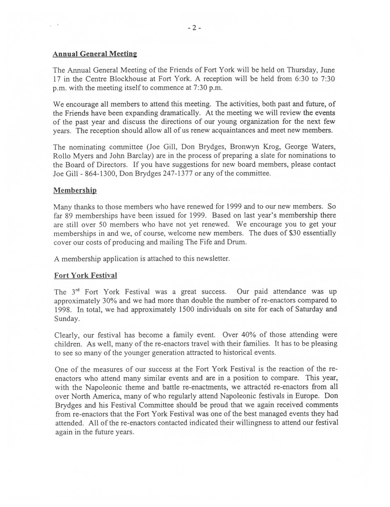 Image from Annual General Meeting, p. 2 of June 1999 (Vol 4, No 0).