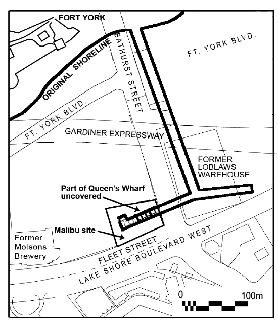 Image from Part Of Queen's Wharf Uncovered, p. 3 of June 2006 (Vol 10, No 2).
