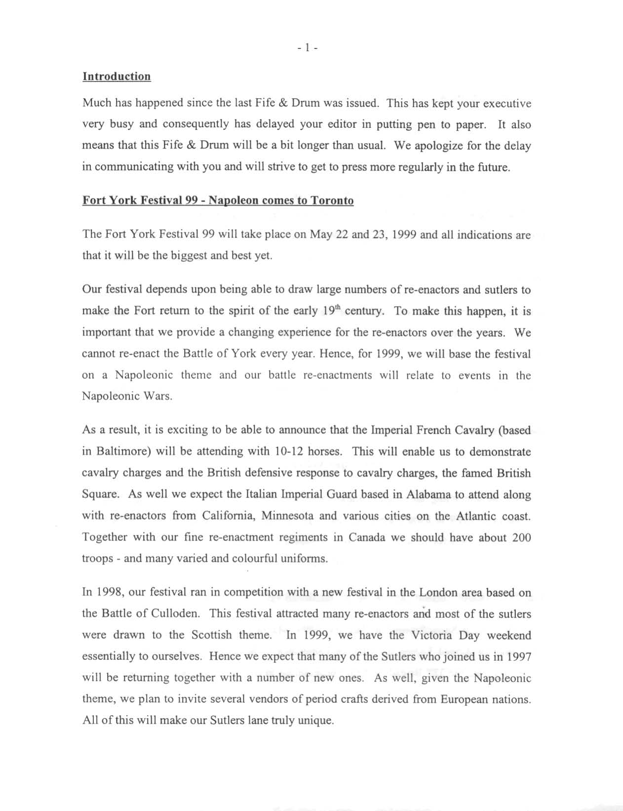 Image from Introduction, p. 2 of March 1999 (Vol 4, No 0).