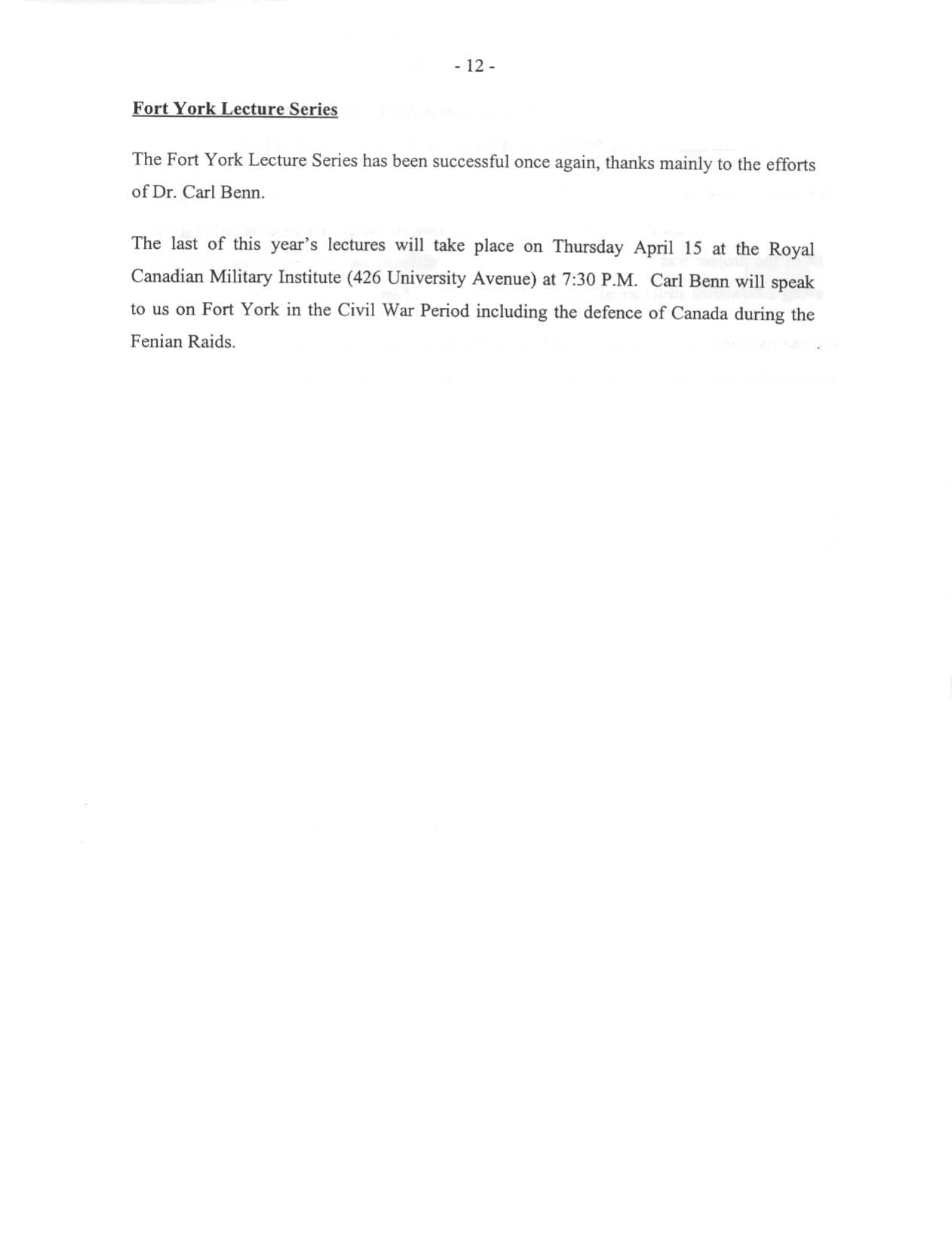 Image from Fort York Lecture Series, p. 12 of March 1999 (Vol 4, No 0).
