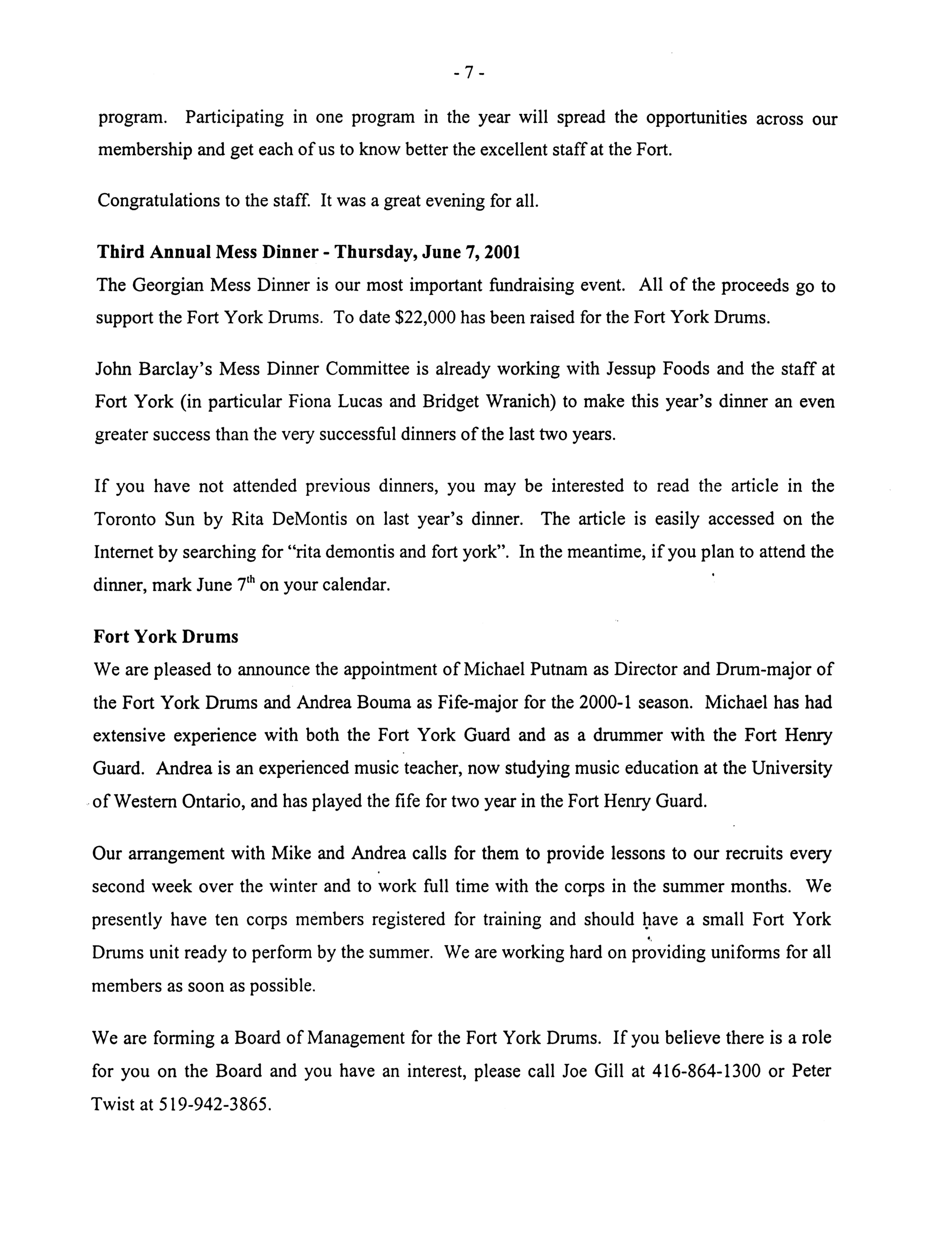 Image from Third Annual Mess Dinner - Thursday, June 7, 2001, p. 7 of November 2000 (Vol 5, No 0).