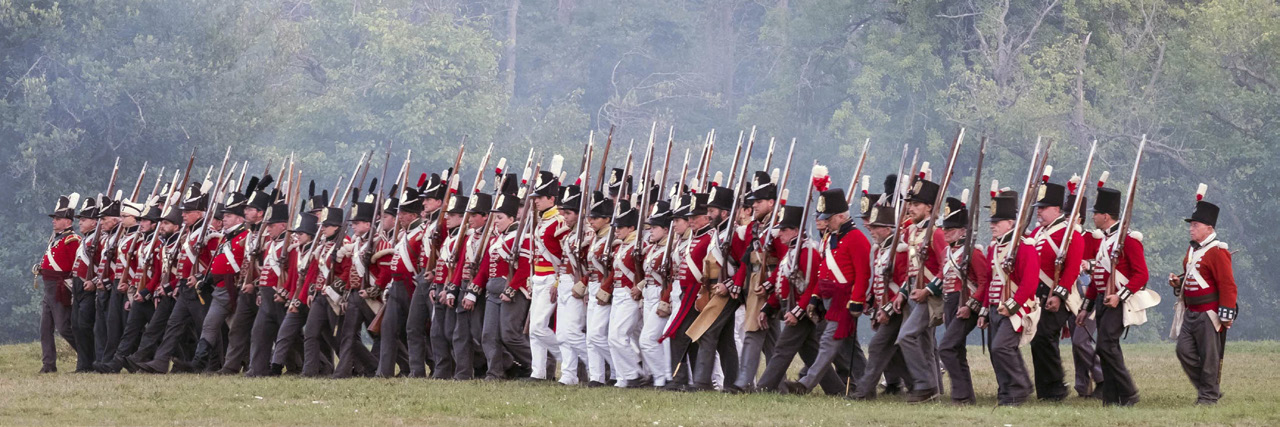 British soldiers in formation