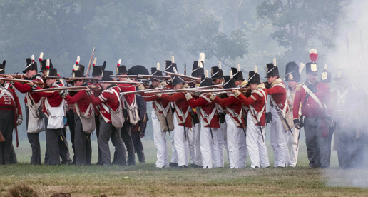 Powder magazine explosion re-enactment