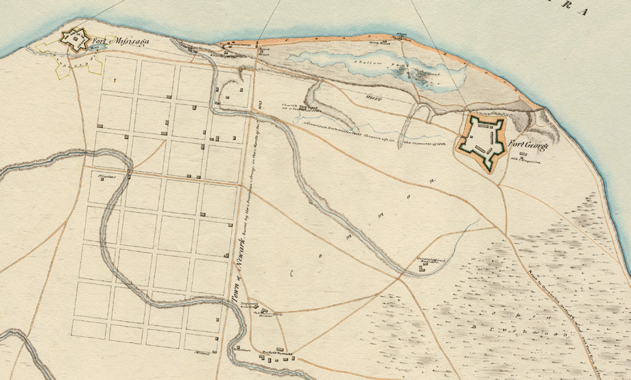 Two historical maps showing Newark before and after the war