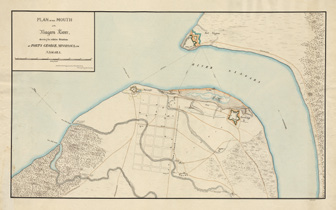 Map detail of Newark in 1815