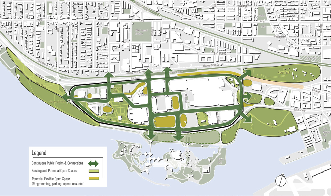 Draft Master Plan map of Exhibition Place