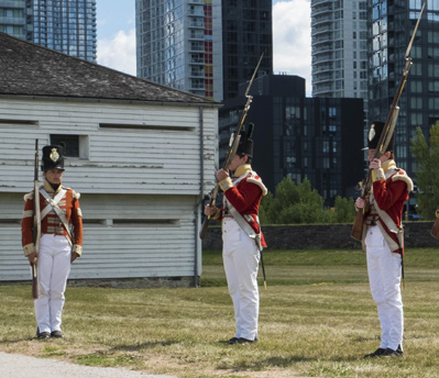 Fifes and drums of the Fort York Guard performing