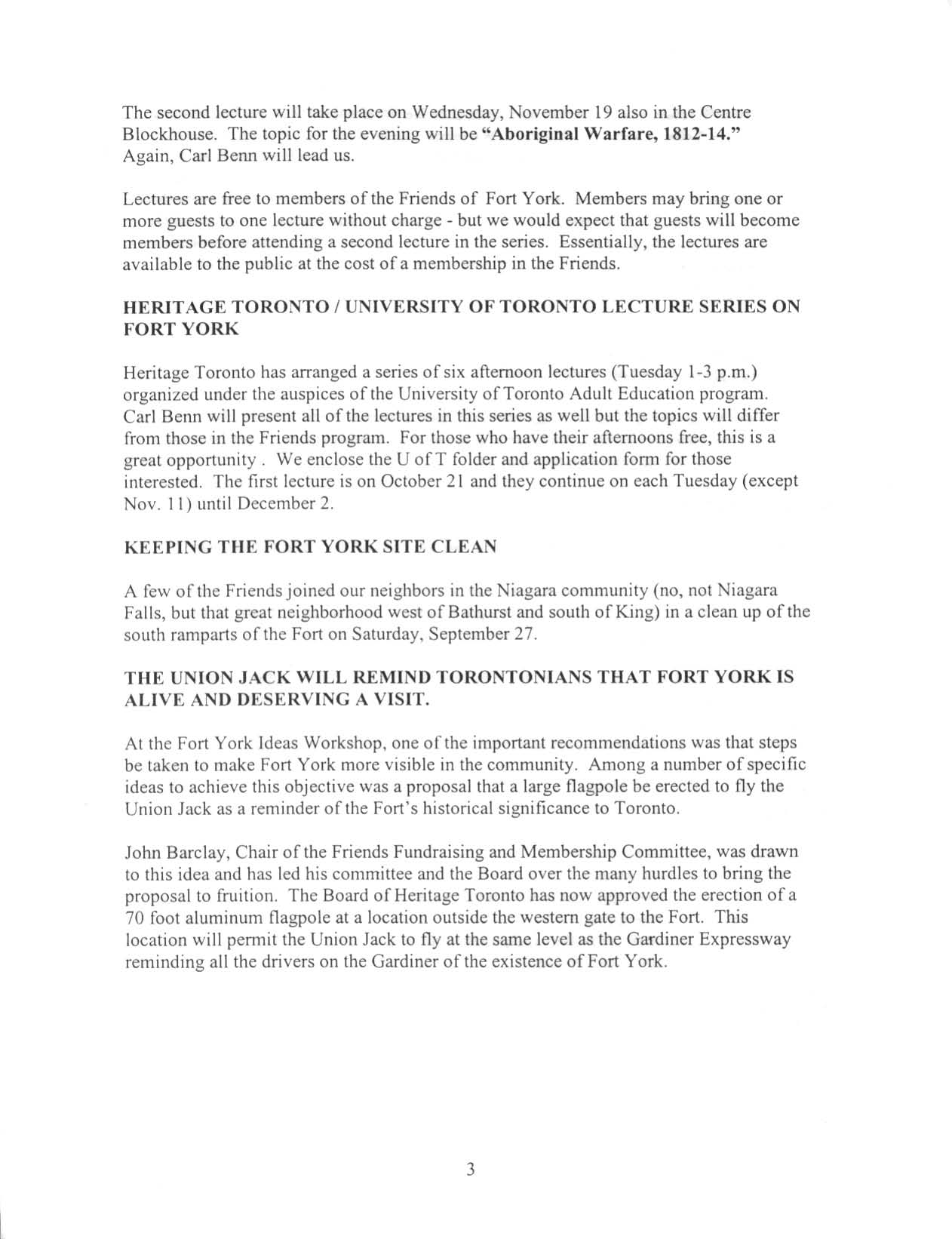 Image from FRIENDS OF FORT YORK LECTURE SERIES, p. 3 of September 1997 (Vol 2, No 0).